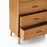Light Brown Dresser Storage Cabinet with 4 Drawers