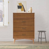Light Brown Dresser Storage Cabinet with 4 Drawers