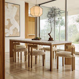 Wooden Frame Velvet Fabric Dining Chairs