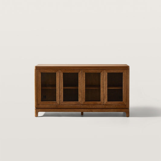 Thickened Sideboard Cabinet with 4 Glass Doors