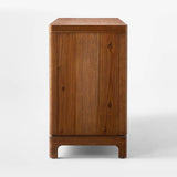 Thickened Sideboard Cabinet with 4 Glass Doors