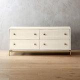 4 Drawer Dresser with Brass Handles And Base