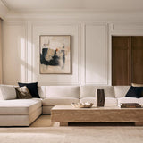 Living Room Coffee Table with Natural Rock Patterns