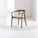 Round Backed Dining Chair with Armrests