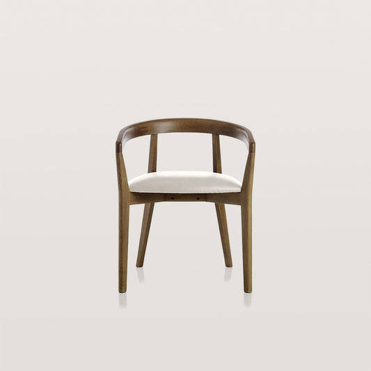 Round Backed Dining Chair with Armrests