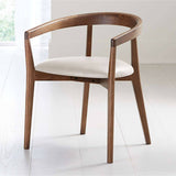 Round Backed Dining Chair with Armrests