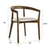 Round Backed Dining Chair with Armrests