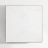 Living Room Square Coffee Table with White Marble Panel