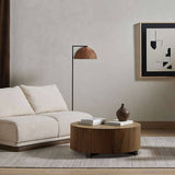 Living Room Round Wooden Pier Small Coffee Table