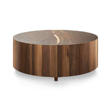 Living Room Round Wooden Pier Small Coffee Table