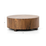 Living Room Round Wooden Pier Small Coffee Table