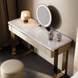 Marble Countertop Makeup Vanity with 2 Drawers