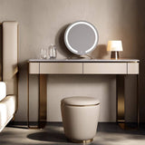 Marble Countertop Makeup Vanity with 2 Drawers
