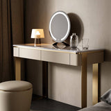 Marble Countertop Makeup Vanity with 2 Drawers