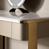 Marble Countertop Makeup Vanity with 2 Drawers