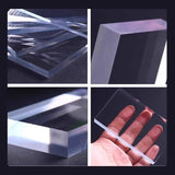 Rock Coffee Table with Transparent Acrylic Table Legs