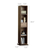 Multi Functional Floor Standing Mirror Rotatable Bookshelf