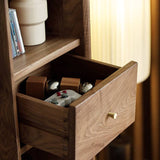 Multi Functional Floor Standing Mirror Rotatable Bookshelf