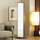 Multi Functional Floor Standing Mirror Rotatable Bookshelf