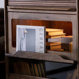 Storage Cabinet with Wooden Strip Roller Shutter Door