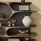 Creative Wooden Storage Display Rack Freestanding Book Shelf