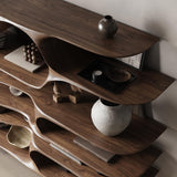 Creative Wooden Storage Display Rack Freestanding Book Shelf