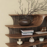 Creative Wooden Storage Display Rack Freestanding Book Shelf