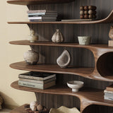Creative Wooden Storage Display Rack Freestanding Book Shelf