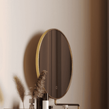 Glass Rock Panel Makeup Vanity with Integrated Storage Cabinet