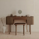Symmetrical Aesthetic Wooden Makeup Vanity and Desk