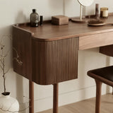 Symmetrical Aesthetic Wooden Makeup Vanity and Desk