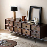 Retro 8-Drawer TV Cabinet and Sideboard Buffet