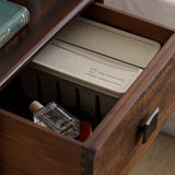 Mid Ancient Style Nightstand 2 Drawer Bedside Table