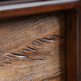 Mid Ancient Style Nightstand 2 Drawer Bedside Table