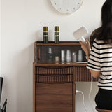 Light Luxury Wooden Makeup Vanity with Charging Station