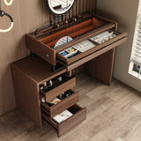 Mid-century Makeup Vanity with Integrated Storage Chest Set