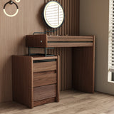 Mid-century Makeup Vanity with Integrated Storage Chest Set
