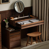 Mid-century Makeup Vanity with Integrated Storage Chest Set