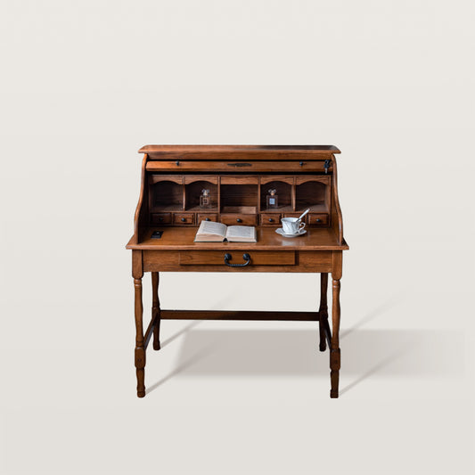 American Retro Flip Piano Design Makeup Vanity Desk