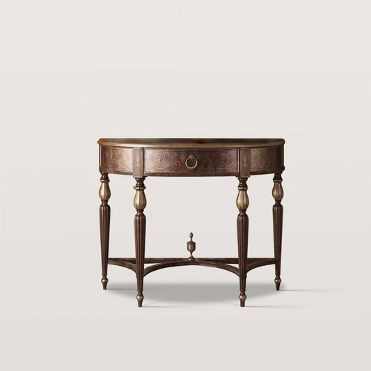 American Retro Entrance Table with Storage Drawers