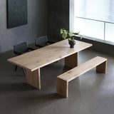 Wooden Double Panel Splicing Tea Table Dining Table