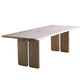 Wooden Rectangular Dining Table and Bench Set