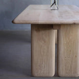 Wooden Rectangular Dining Table and Bench Set