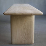 Wooden Rectangular Dining Table and Bench Set