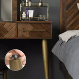 Small Sized Light Luxury Makeup Vanity with Hidden Mirror