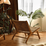 Natural Rattan Single Sofa Chair Balcony Leisure Chair