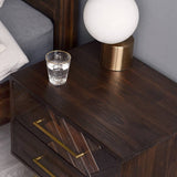 Bedroom 2 Drawers Nightstand Simple Storage Cabinet
