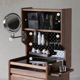 Mini Makeup Vanity Nightstand Storage Cabinet