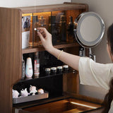 Mini Makeup Vanity Nightstand Storage Cabinet