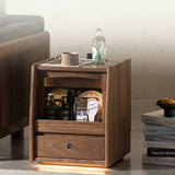 Smart Nightstand with Fingerprint Lock and Charging Station